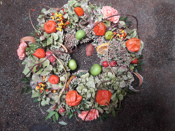 Bloemstuk 4 - Herfstkrans - € 39,50