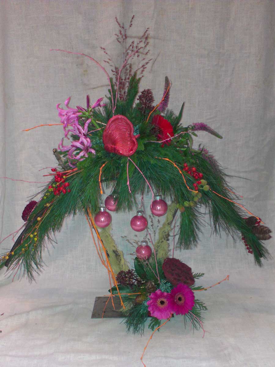 Bloemstuk 8 - Kerstframe - € 45,00